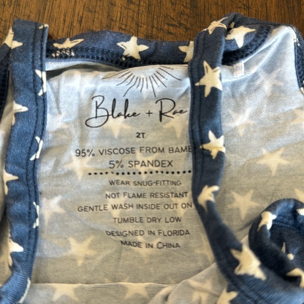 Blake + Rae Star and Stripe Tank Top and Shorts Set 2T - Picture 3 of 3